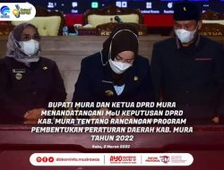 Pemkab Dan DPRD Musirawas Menandatangani MOU, Juga Menetapkan Propemperda 2022