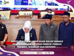 Persetujuan Dua Raperda Kabupaten Musirawas Ditetapkan Menjadi Perda