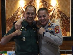 Tingkatkan Sinergitas TNI-Polri, Dandim 0401/Muba Sambut Kunjungan Kapolres Muba