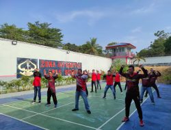 Jaga Kebugaran Tubuh, Lapas Sekayu Ikuti Senam Bersama Secara Virtual
