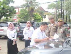 Satpol-PP Muba Lakukan Razia Kendaraan Dinas Tak Pasang Stiker