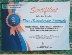 Dinkominfo Muba Tercatat Sebagai OPD Tercepat ke 2 Sampaikan Laporan Keuangan