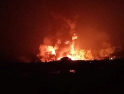 Diduga Penyulingan Minyak ilegal Terbakar Di Dekat Taman Toga Mangun Jaya
