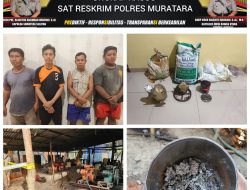 Sat Reskrim Polres Muratara Ungkap Kasus Tambang Emas Ilegal di Desa Suka Menang 4 orang jadi tersangka