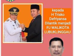 Ucapan BPKAD Lubuklinggau, Pelantikan PJ Walikota