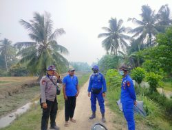 Polsek Lalan patroli karhutbunlah di Dusun 4 Desa Karang Agung
