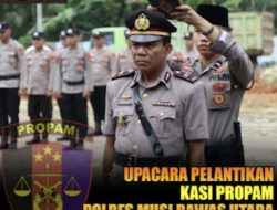 IPTU Rusdan Resmi Dilantik Jabat Kasi Propam Polres Musi Rawas Utara