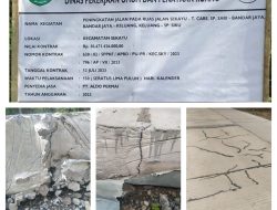 Pembangunan Jalan bandar jaya menuju Keluang diduga dikerjakan Asal asalan