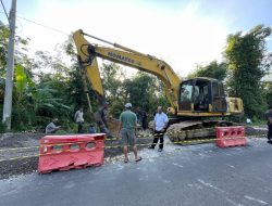 Jalan Amblas di Desa Bailangu Langsung Diperbaiki