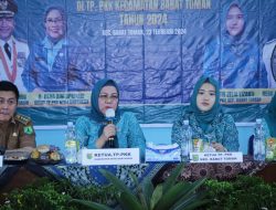 PJ Ketua TP PKK Muba Lanjutkan Pembinaan Maraton di Kecamatan Babat Toman