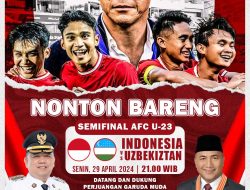 Pj Bupati Muba Sandi Fahlepi Bersama PSSI Muba dan Katar Muba Gelar Nobar Serentak