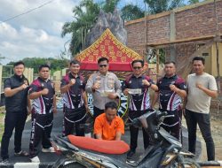 Gerak Cepat! Polsek Batanghari Leko Tangkap Curanmor, Warga Beri Karangan Bunga Apresiasi