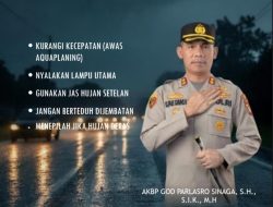 Antisipasi Cuaca Ekstrem, Kapolres Muba Ingatkan Pengendara Prioritaskan Keselamatan