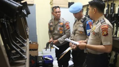 ​Pastikan Kesiapan Tempur, Bid Propam Polda Sumsel “Bedah” Gudang Senjata Polres Muba