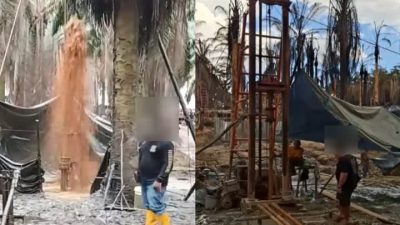 ​Bom Waktu di Kebun Sawit PT Hindoli: Jaringan Sumur Minyak Ilegal Diduga Dikendalikan oleh Warga Kec. Keluang