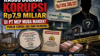 ​Kasus Dugaan Korupsi Rp7,9 Miliar di PT MEP Muba Mandek? Publik Curiga Ada yang Dilindungi