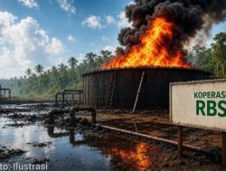 ​Diduga Abaikan SOP Kementerian ESDM, Penampungan Minyak Mentah di Sumur Terdata dalam Koperasi RBS Terbakar