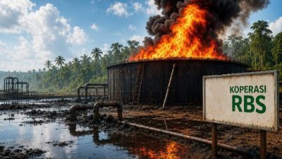 ​Diduga Abaikan SOP Kementerian ESDM, Penampungan Minyak Mentah di Sumur Terdata dalam Koperasi RBS Terbakar