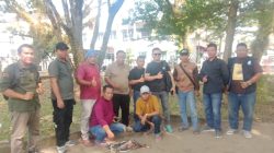 Pergantian Kapolres Muba, Gabungan LSM, Aktivis dan Insan Pers Gelar Aksi Potong Bebek